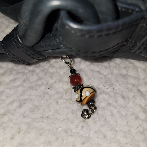 Vintage Olivia Harris Women's Leather Round Hobo Bag Black Y2K Shoulder Purse - Picture 12 of 12